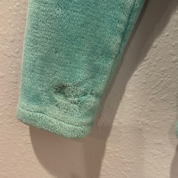 Lands' End Aqua Fleece Jacket Girls M 10/12 - Picture 6 of 6